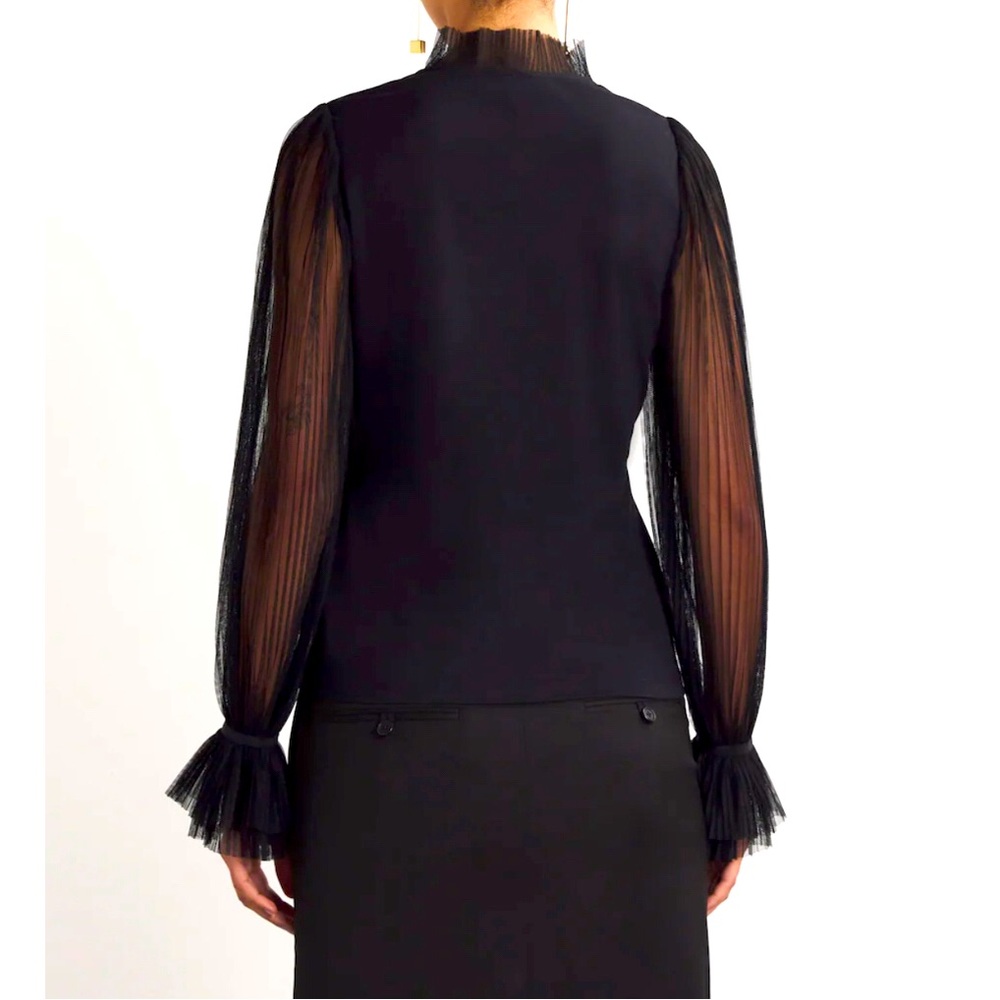 Philosophy - Black Long Sleeve Top M Tulle Layering Blouse